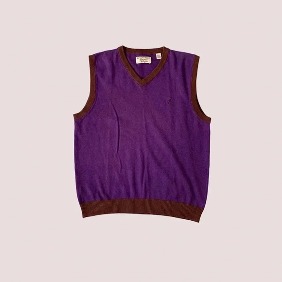Men original penguin v neck sweater vest - Picture 1 of 9